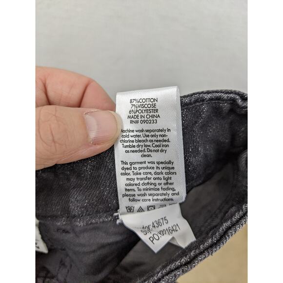 Pacsun High Waist Faded Black Jean Shorts Size 24" Cotton Blend Casual Grunge - Picture 9 of 13